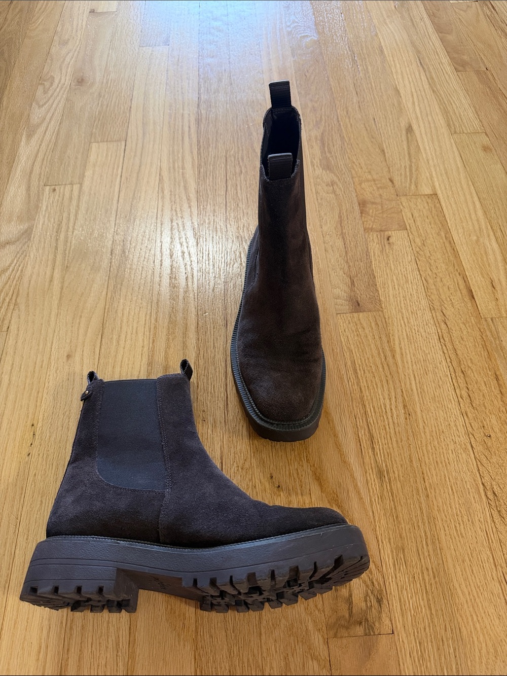Sam Edelman Laguna Chelsea Boot Chocolate Brown Suede Sz 9